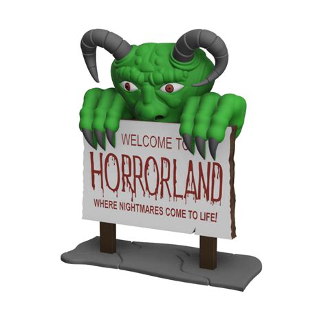 3D file 3D MULTICOLOR LOGO/SIGN - Welcome To Horrorland (Goosebumps ...