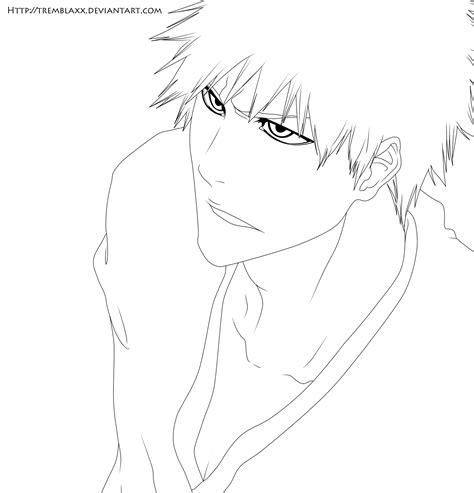 Ichigo Kurosaki Lineart By Ramzykamen On Deviantart