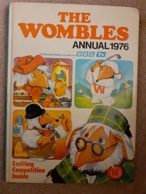 The Wombles Annual 1976 Bbc Tv Hardcover Book Vintage Good Used