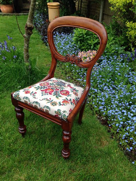 Restored And Reupholstered Victorian Balloon Back Chair Victorian