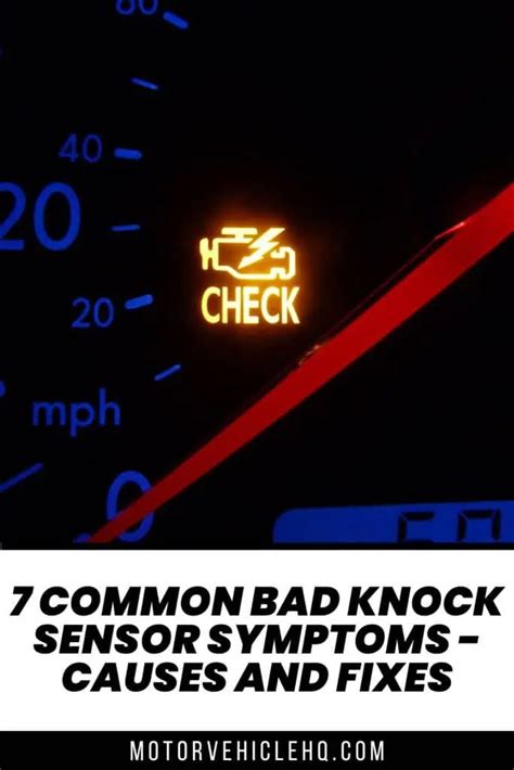 7 Common Bad Knock Sensor Symptoms Causes And Fixes Motor Vehicle HQ