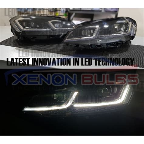 Vw Golf Mk Mk Head Lamps Led Drl Bi Xenon Gtd Swipe Sequential