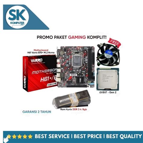 Jual Paket Motherboard Core I I I New Mainboard H Lga Varro