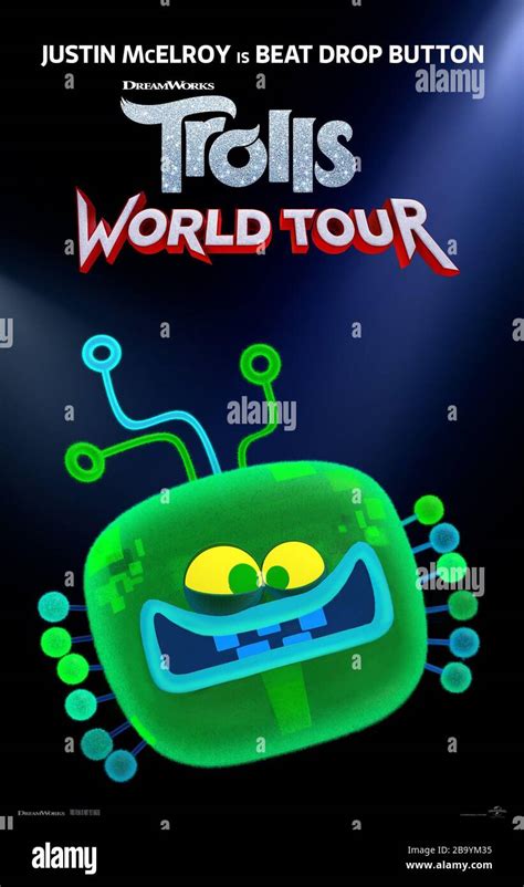 TROLLS WORLD TOUR, US character poster, Beat Drop Button (voice: Justin ...