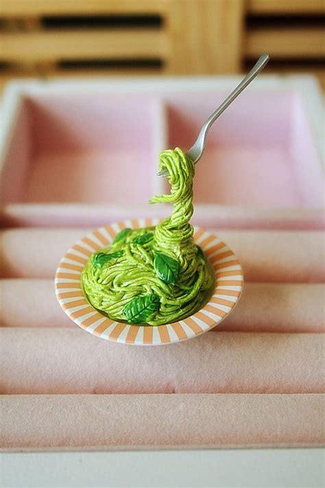 Floating Spinach Spaghetti Etsy Clay Food Spinach Food