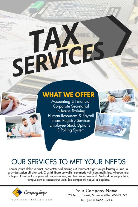 Tax Services Poster Template Postermywall