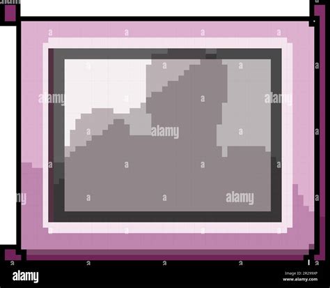 Picture Smart Photo Frame Game Pixel Art Vector Illustration Stock