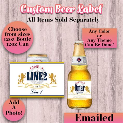 Custom Modelo Beer Labels Digital | Etsy