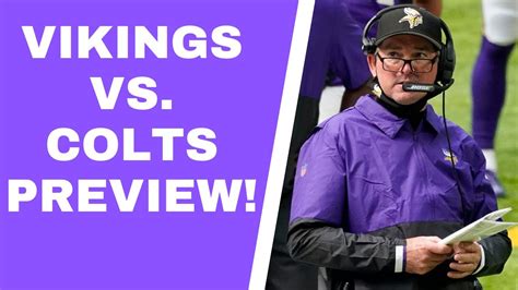 Minnesota Vikings Vs Indianapolis Colts Nfl Week 2 Preview Youtube