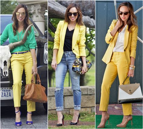 Sydne Style How To Wear A Pant Suit Bright Yellow Zara Suit Ripped