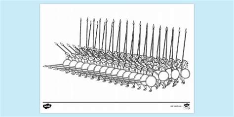 Phalanx Formation Colouring Sheet | Colouring Sheets