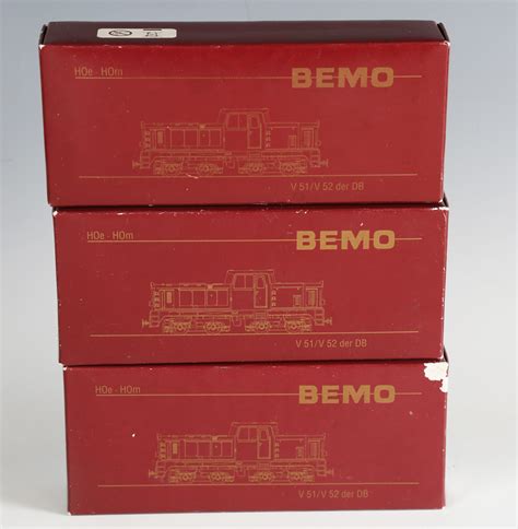 Three Bemo Gauge Hoe Hom Diesel Locomotives Comprising No 1011 851 V 51901 Rükb No 1001 803