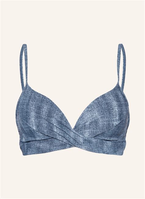 BEACHLIFE Bralette Bikini Top DENIM In Blau