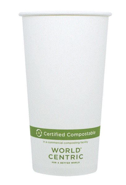 World Centric Oz Kraft Biodegradable Compostable Hot Paper Pla