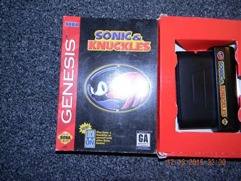 Sonic and Knuckles Sega Genesis Complete in Box W/ Manual Free Ship ...