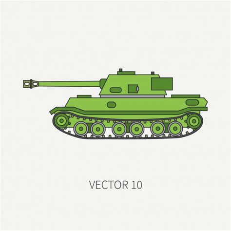 L Nea Plana Vector De Color Icono Infanter A Asalto Tanque Del Ej Rcito