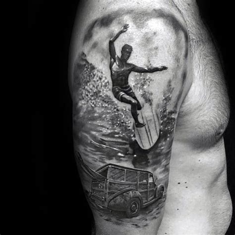 Surf Tattoos For Men Oceanic Design Ideas