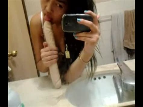 Asian Teen Big Dildo Selfie At HomeMoviesTube