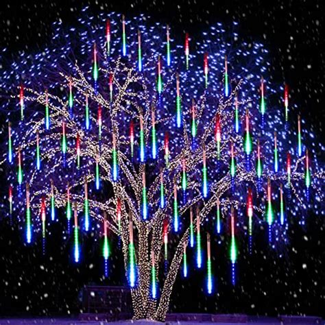 Meteor Shower Lights Outdoor 16 Inches 16 Tubes 576 LED Icicle Lights