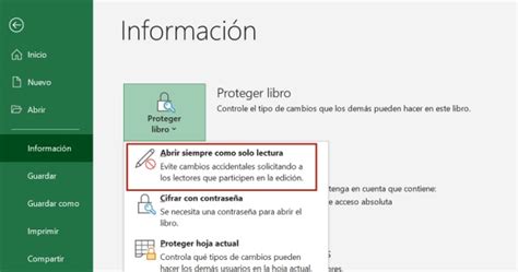 C Mo Hacer Que Un Archivo Excel Sea Solo Lectura