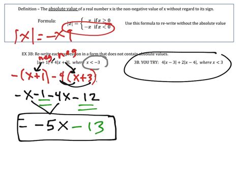 1 Absolute Value Definition Math High School Math Expressions Showme