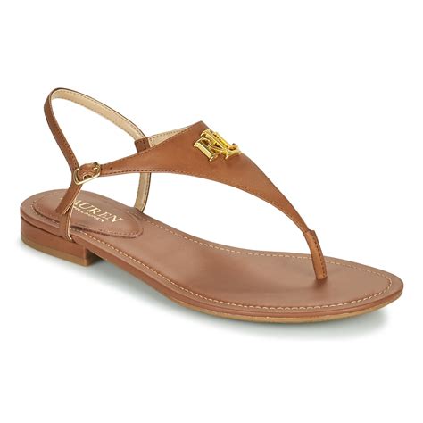 Lauren Ralph Lauren Ellington Sandals Casual Cognac Bezp Atna Dostawa