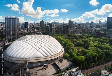 tokyo, japan - may 03 2021: Bird view of the Tokyo Dome stadium called ...