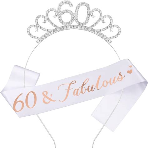 Heyu Lotus Th Birthday Sash And Tiara For Th Women Birthday Party