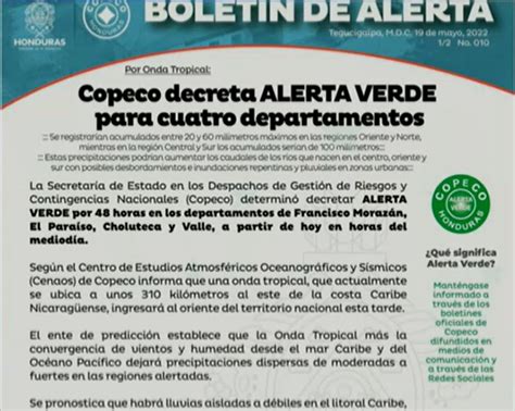 Cuatro Departamentos De Honduras En Alerta Verde Por Paso De Onda Tropical Noticias La Gaceta