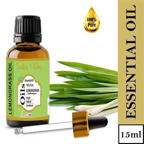 Indus Valley 100 Pure Virgin Unrefined Lemongrass Essential Oil