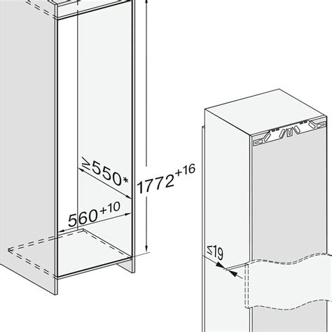 Miele K E Fully Integrated Larder Fridge With Fixed Hinge