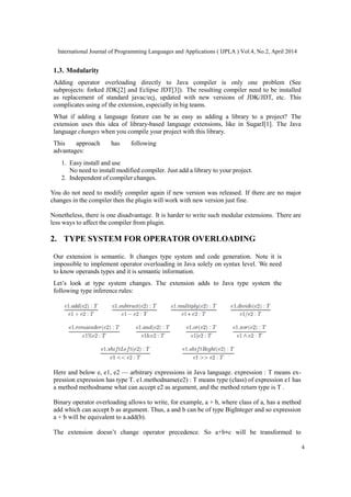 Java Modular Extension For Operator Overloading Pdf