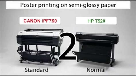 Canon Ipf750 Vs Hp T520 Youtube