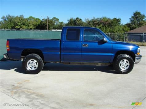 2002 Indigo Blue Metallic Chevrolet Silverado 1500 Ls Extended Cab