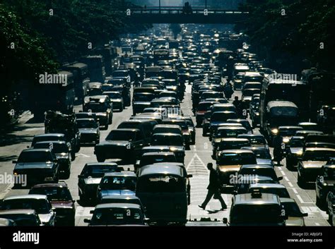 Traffic Jam in Bangkok Thailand Stock Photo - Alamy