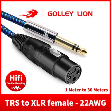 Golley Lion สายสัญญาณเสียงแจ็ค635มม เป็น Xlr ตัวผู้ต่อกับตัวเมีย