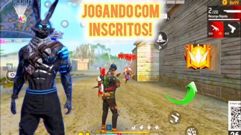 FREE FIRE AO VIVO JOGANDO INSCRITOSSALA PERSONALIZADA SALA 4X4