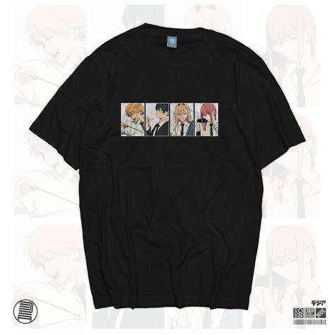 Kaos Devil Hunter Chainsaw Man Denji Power Aki Makima Anime Manga T