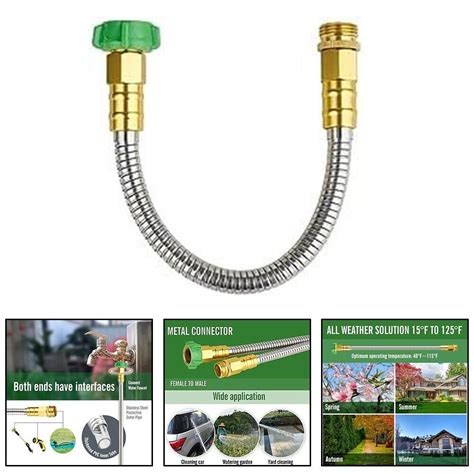 Compact And Reliable 304 Stainless Steel Short Garden Hose For Home Use