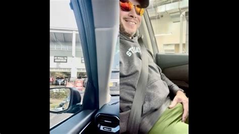 Exhibitionist DILF Flashes His Cock Bulge In Tight Gym Pants At The Car Wash Pornhub Gay