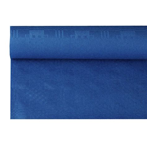 Nappe damassée 6 m x 1 2 m bleu foncé par 12 RETIF