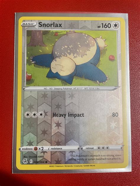 Snorlax Reverse Holo Ungraded Pokemon Fusion Strike