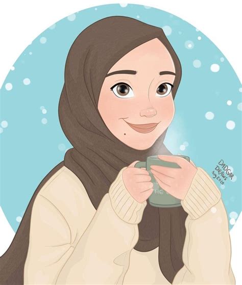 Pin by ℳℰℛ𝒱 ℰℳ𝒮 ℐ on İslami Sanat Profil Girls cartoon art Hijab