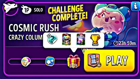 Crazy Column Cosmic Rush Blow Em Up Solo Challenge Match Masters Today