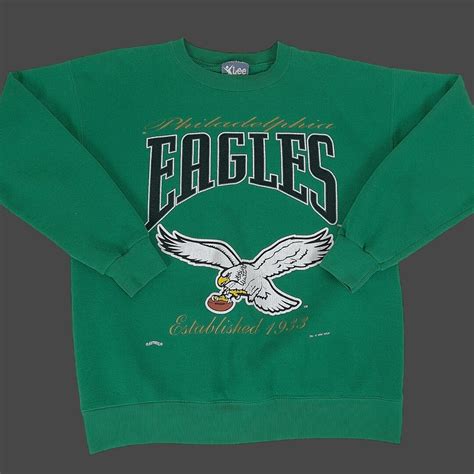 Vintage 90s NFL Philadelphia Eagles Crewneck Sweatshirt Etsy