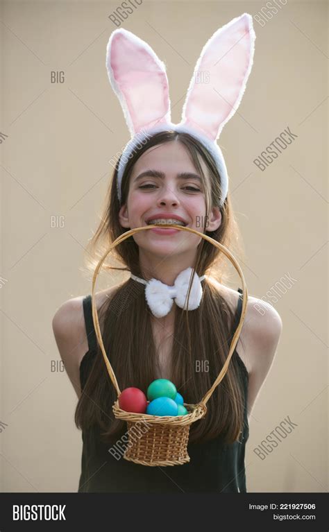 Easter Woman Bunny Image And Photo Free Trial Bigstock