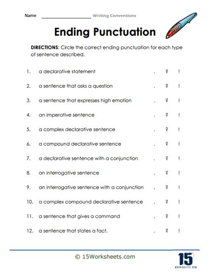 Writing Conventions Worksheets 15