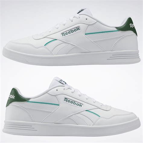 Reebok Court Advance Vegan Shoes In Cloud White Dark Green Vector Navy Reebok Official Uk