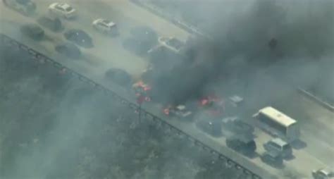 Photos Dozens Of Cars Set Ablaze As Wildfire Jumps California Freeway