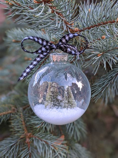 Handmade Snow Globe Christmas Ornament Christmas Ornaments Christmas